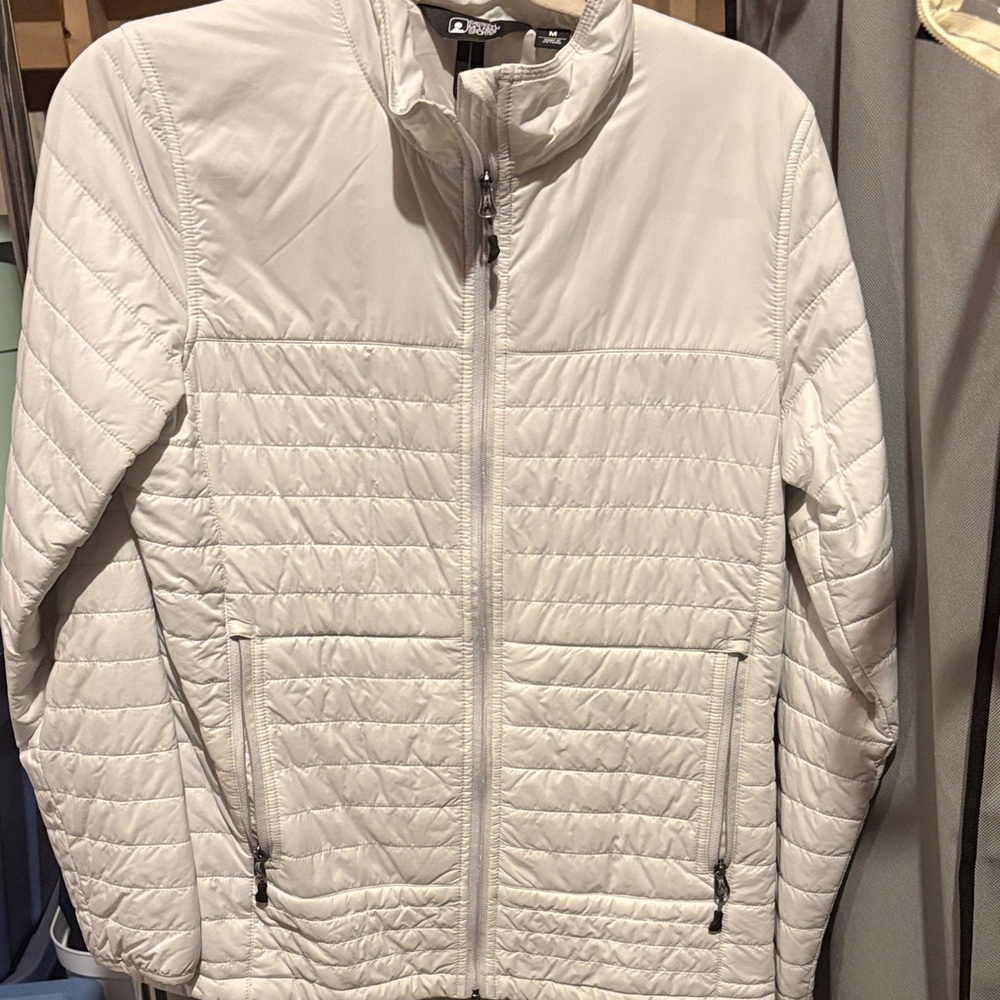 Ems Women's Light Gray Quilted Puffer Jacket